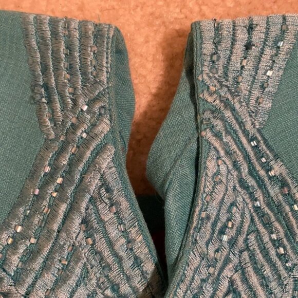 Aqua Blue Sequins Tunic Blouse - Picture 4 of 6